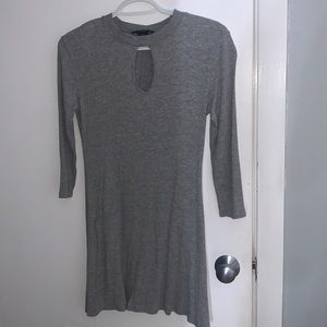 Long sleeve ribbed dress